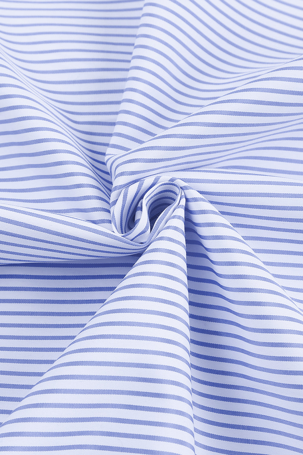 Pink Smocked Cuffed Striped Boyfriend Shirt with Pocket