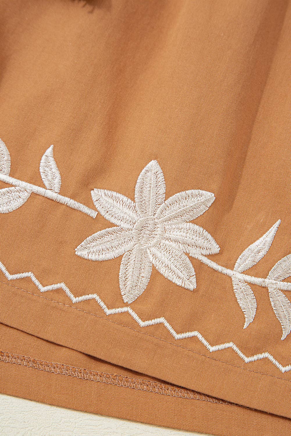 Boho Floral Embroidered Summer Shorts