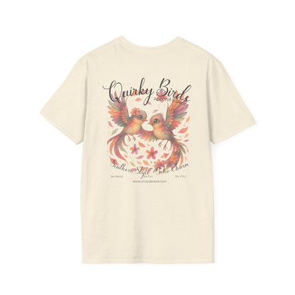 Whimsical Bird T-Shirt, Graphic Tee for Nature Lovers, Cute Outfit for Casual Days, Perfect Gift for Birdwatchers, Fun Summer Style