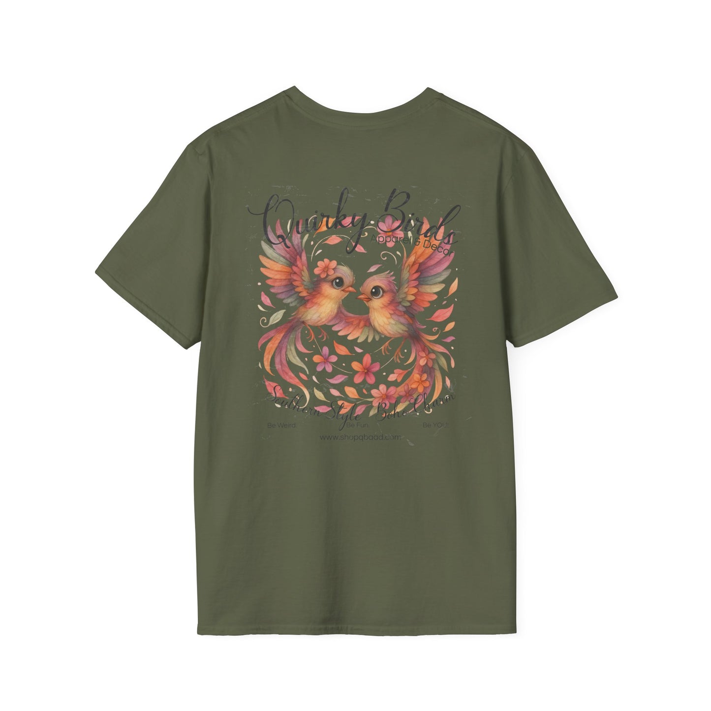 Whimsical Bird T-Shirt, Graphic Tee for Nature Lovers, Cute Outfit for Casual Days, Perfect Gift for Birdwatchers, Fun Summer Style