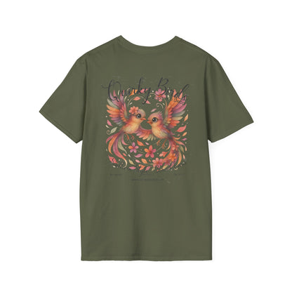 Whimsical Bird T-Shirt, Graphic Tee for Nature Lovers, Cute Outfit for Casual Days, Perfect Gift for Birdwatchers, Fun Summer Style