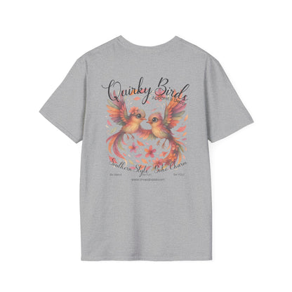 Whimsical Bird T-Shirt, Graphic Tee for Nature Lovers, Cute Outfit for Casual Days, Perfect Gift for Birdwatchers, Fun Summer Style