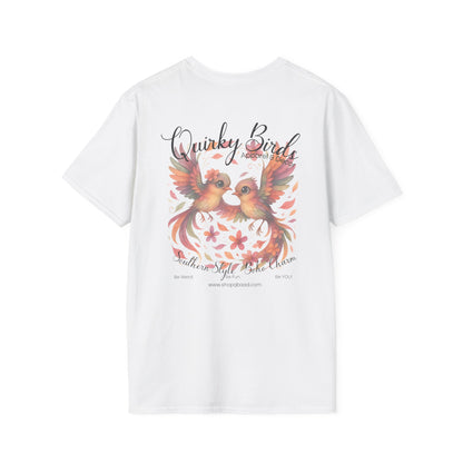 Whimsical Bird T-Shirt, Graphic Tee for Nature Lovers, Cute Outfit for Casual Days, Perfect Gift for Birdwatchers, Fun Summer Style