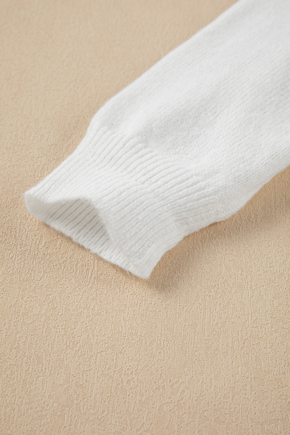 White Merry & Bright Round Neck Casual Sweater