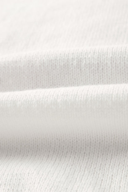 White Merry & Bright Round Neck Casual Sweater