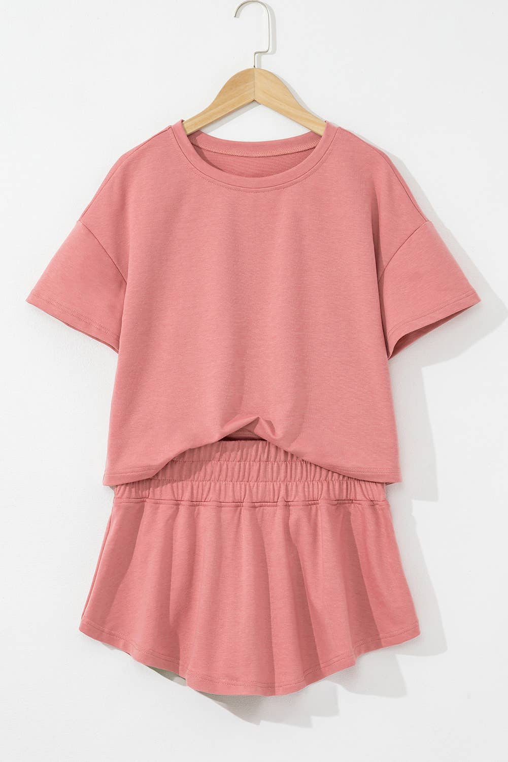 Cropped Tee and Skort Summer Set - Blossom