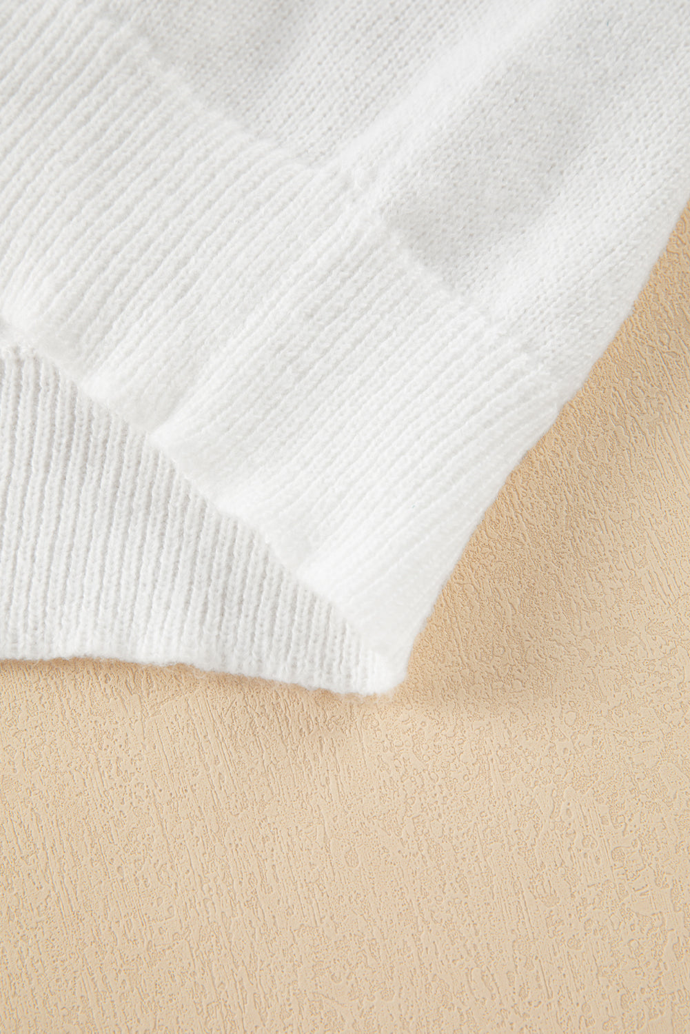 White Merry & Bright Round Neck Casual Sweater