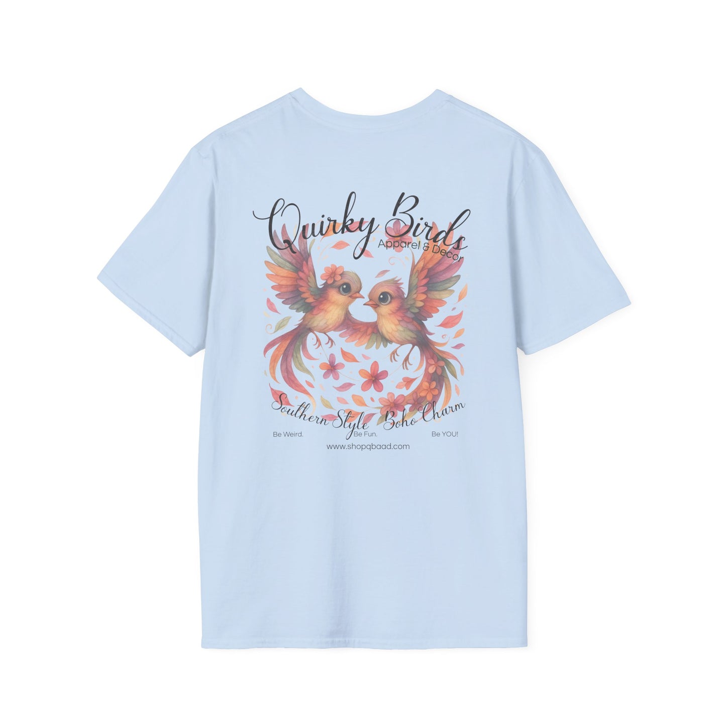 Whimsical Bird T-Shirt, Graphic Tee for Nature Lovers, Cute Outfit for Casual Days, Perfect Gift for Birdwatchers, Fun Summer Style