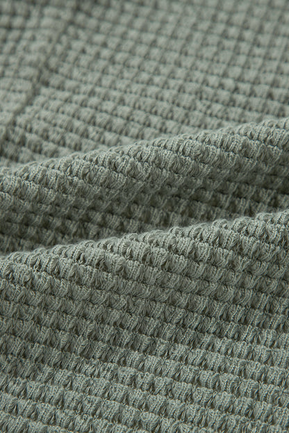 Laurel Green Waffle Knit Open Front Cardigan