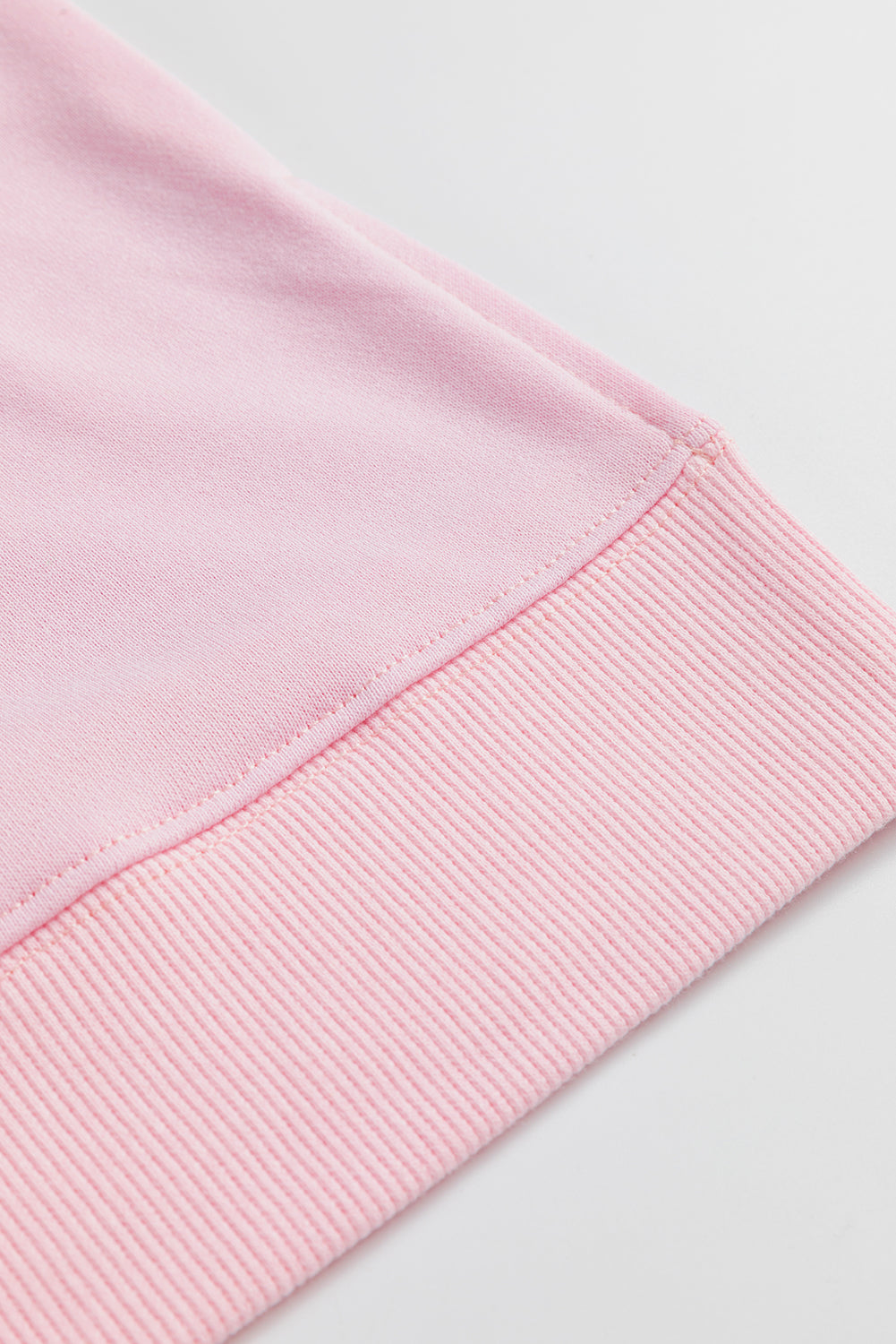 Light Pink Floral Peace Sign Graphic Drop Shoulder Wide Sleeve Casual Top