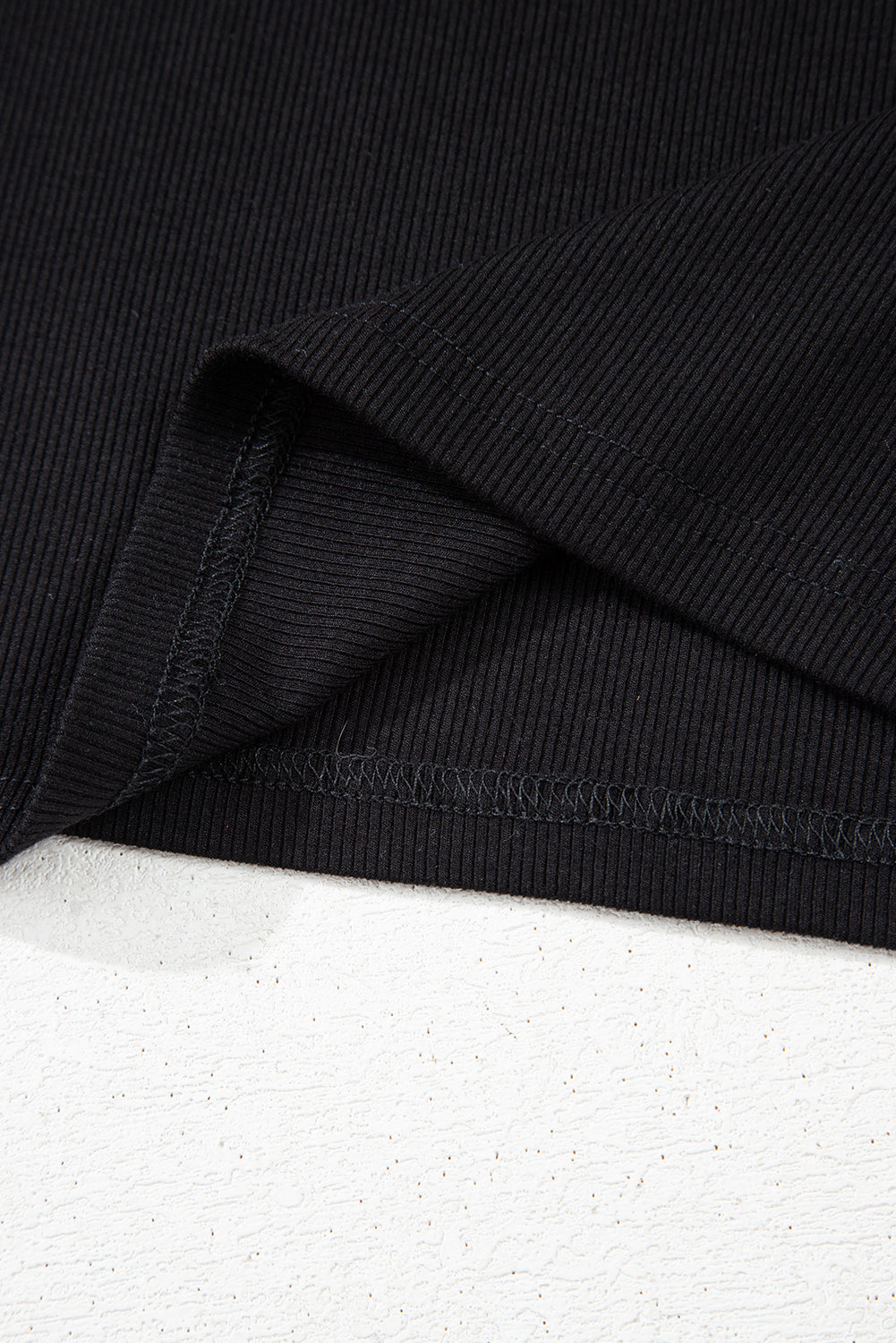 Black Floral Sheer Mesh Short Sleeve Mock Neck Blouse