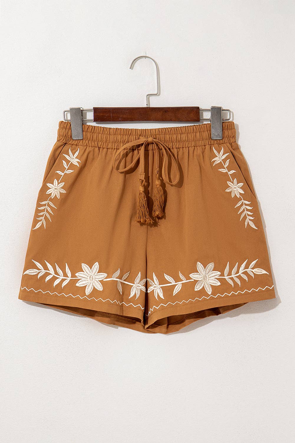 Boho Floral Embroidered Summer Shorts