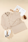 Oatmeal 3-Piece Cozy Knit Lounge Set | Women’s Casual Loungewear Outfit