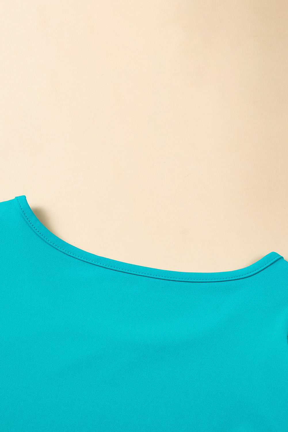 Turquoise Floral Crochet Lace Short Sleeve Top