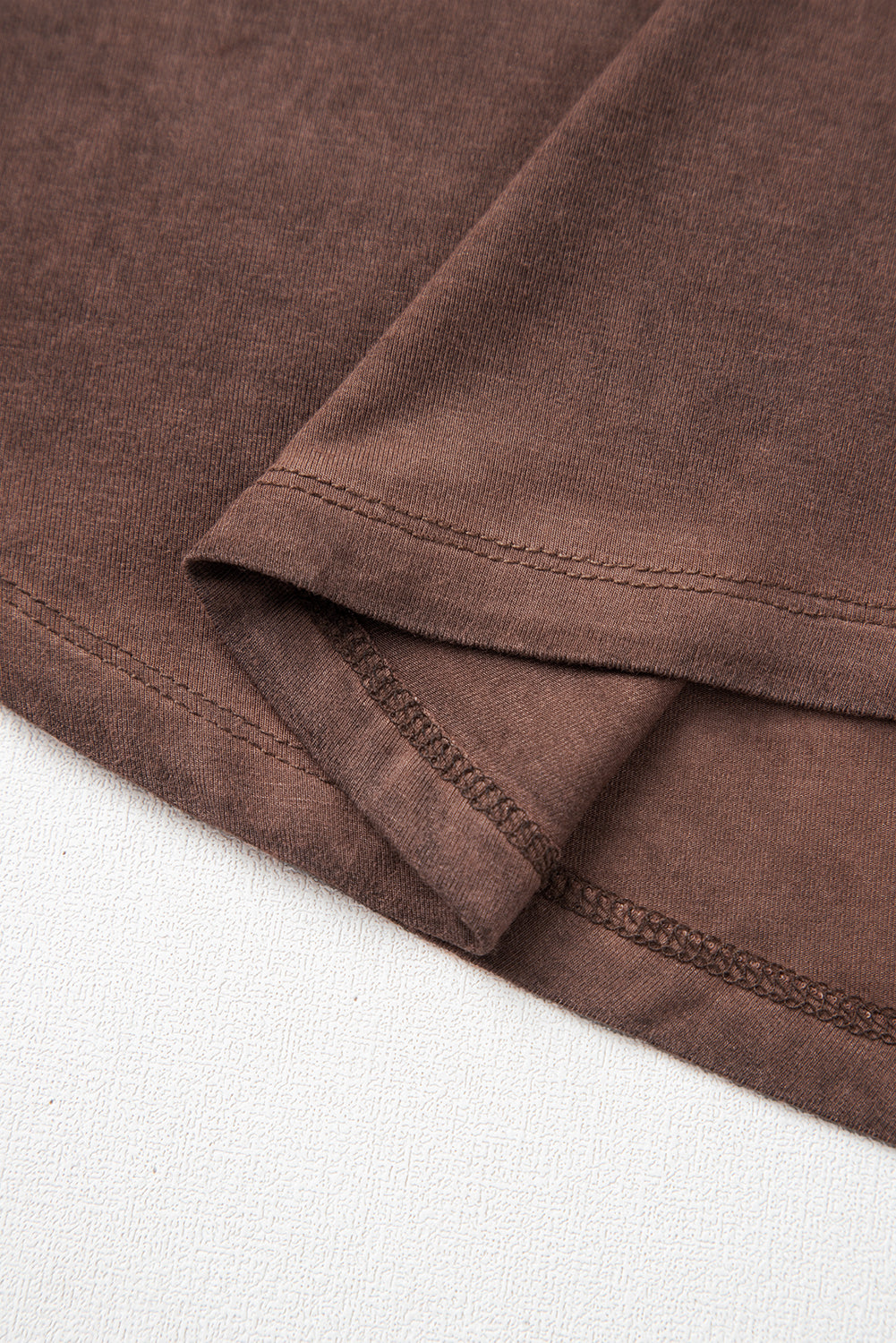 Chestnut Mineral Wash Criss Cross V-Neck Casual T-Shirt | Women’s Western Inspired Top