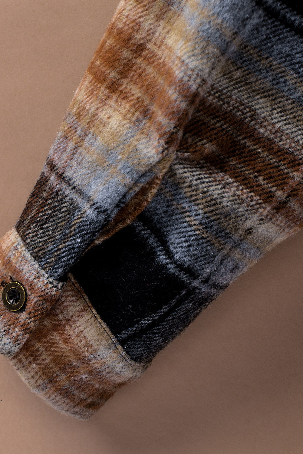 Black Oversized Plaid Shacket with Rounded Hem & Side Slits | Cozy Fall & Holiday Layering Piece