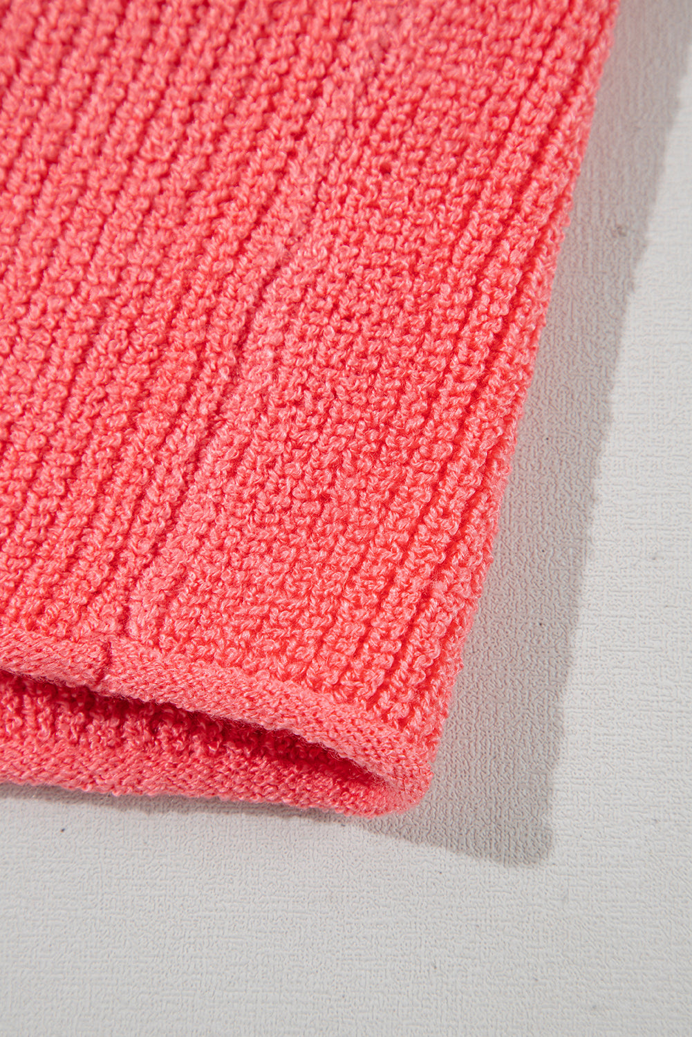 Tomato Red Lace-Up Front V-Neck Sweater Vest – Sleeveless Knit Layering Top