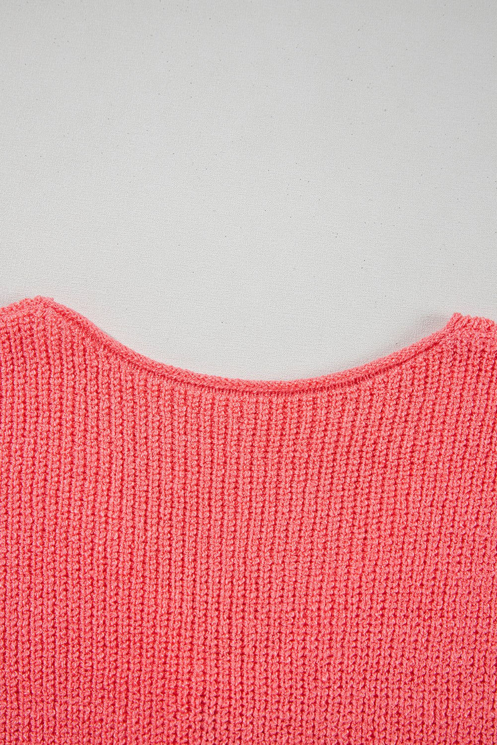 Tomato Red Lace-Up Front V-Neck Sweater Vest – Sleeveless Knit Layering Top