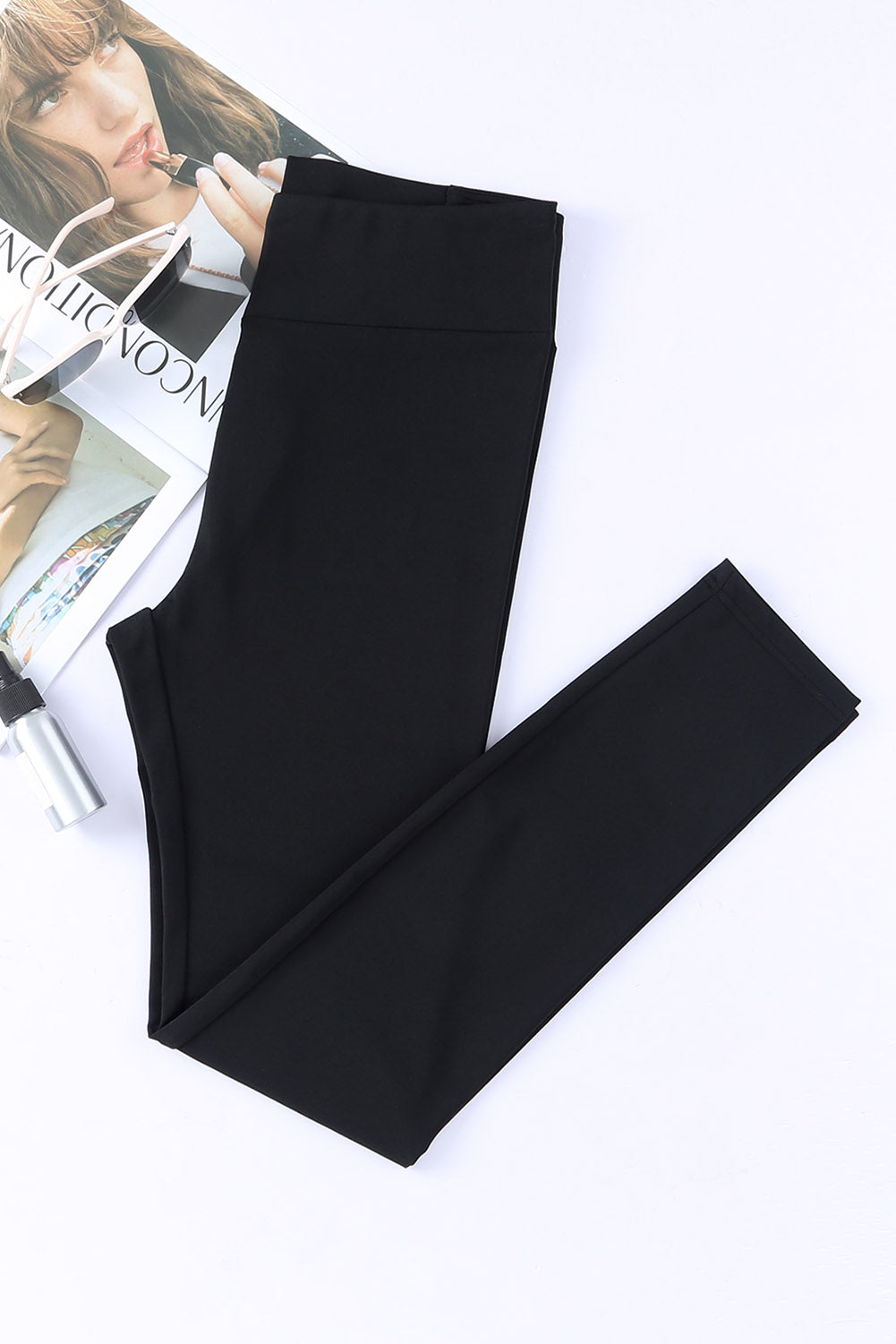 Black Criss Cross Tummy Control Leggings | High Waist Yoga Pants (S–XL)