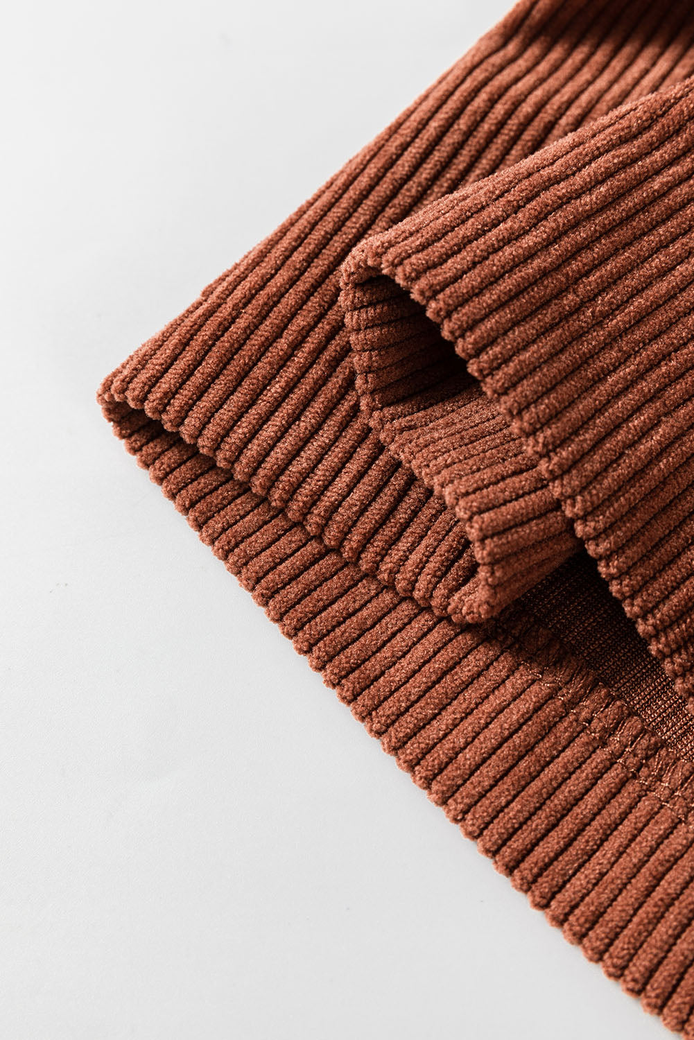 High Waist Square Pockets Corduroy Pants – Brown