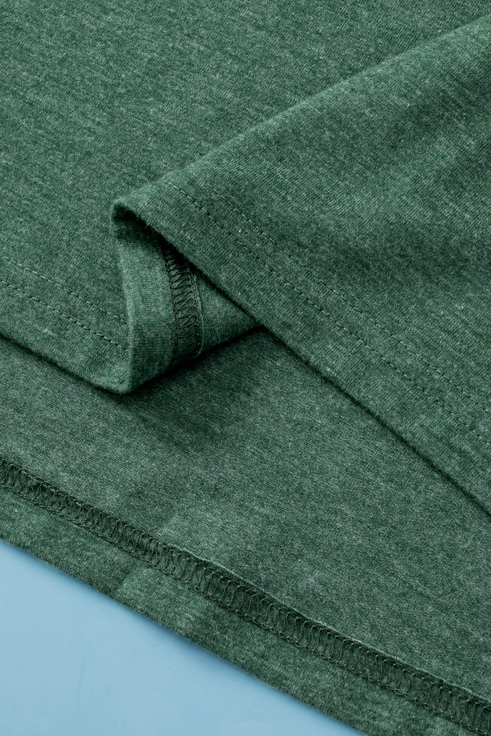 Blackish Green Embroidered V-Neck Draped Sleeve Plus Size Blouse