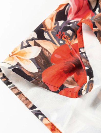 Black Retro Floral Mixed Print Split Neck A-Line Dress | Women’s Boho Tunic Mini Dress