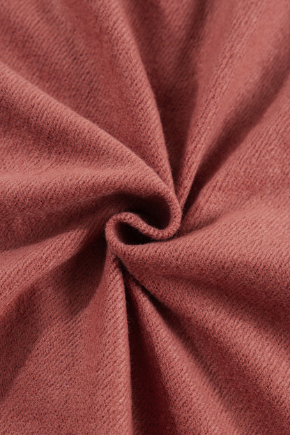 Gray Fleece Lined Zip Up Stand Collar Thumbhole Sleeve Sweatshirt