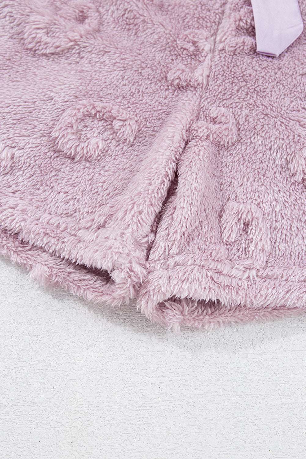 Light Pink Textured Leopard Fleece Loose Two Piece Lounge Set