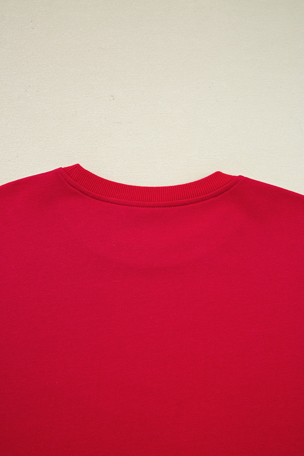 Dirty blue Varsity Striped Detail Crewneck Pullover Elastic Sweatpants 2pcs Outfit