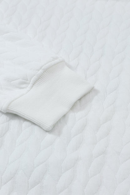 Dearlovers White Merry And Bright Cable Knit Pullover Sweatshirt