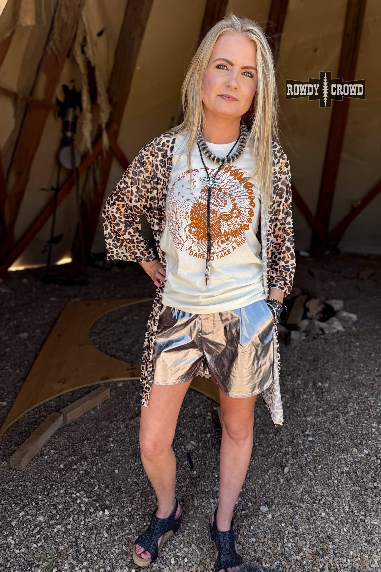 Risky Buffalo Graphic Tee; Western Cowgirl Unisex Fit (S-2XL)