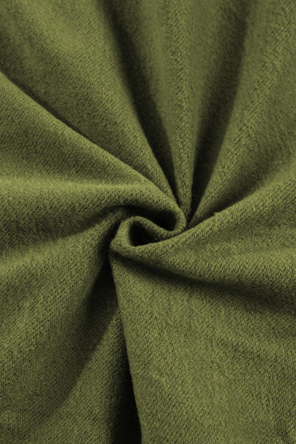 Gray Fleece Lined Zip Up Stand Collar Thumbhole Sleeve Sweatshirt