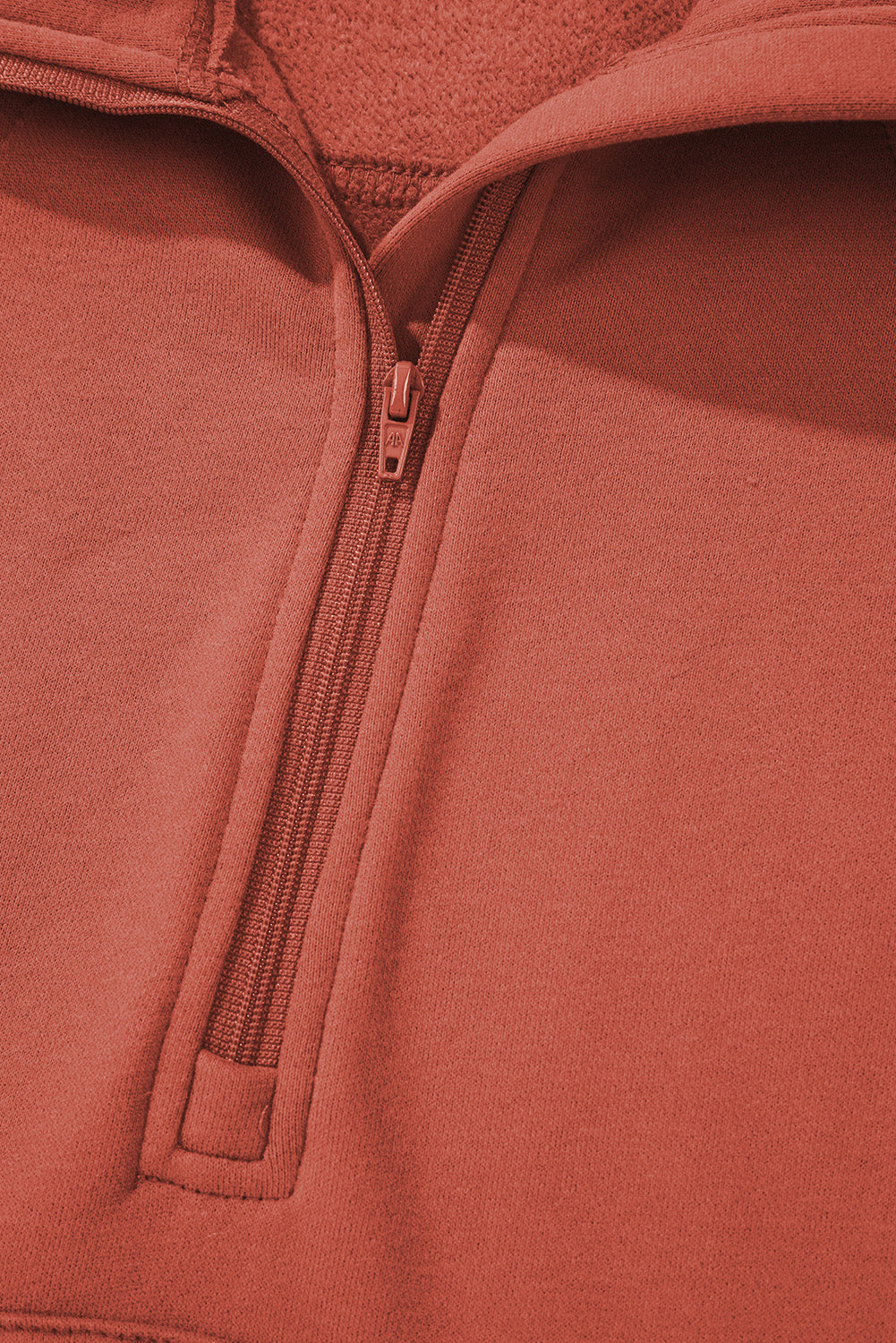 Gray Fleece Lined Zip Up Stand Collar Thumbhole Sleeve Sweatshirt