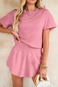 Cropped Tee and Skort Summer Set - Blossom