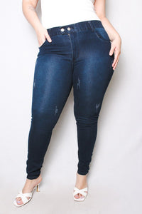 Plus High Waist Dark Wash Skinny Jeans