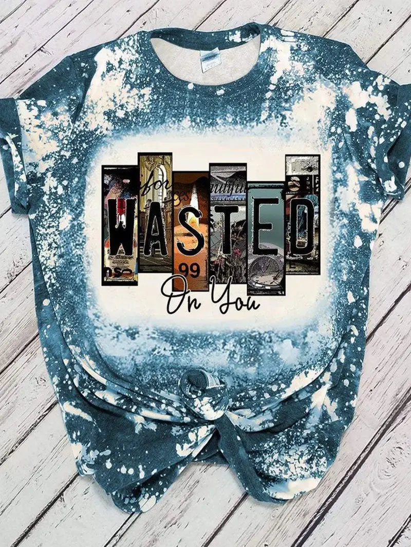 Wasted on You Bleached Tee