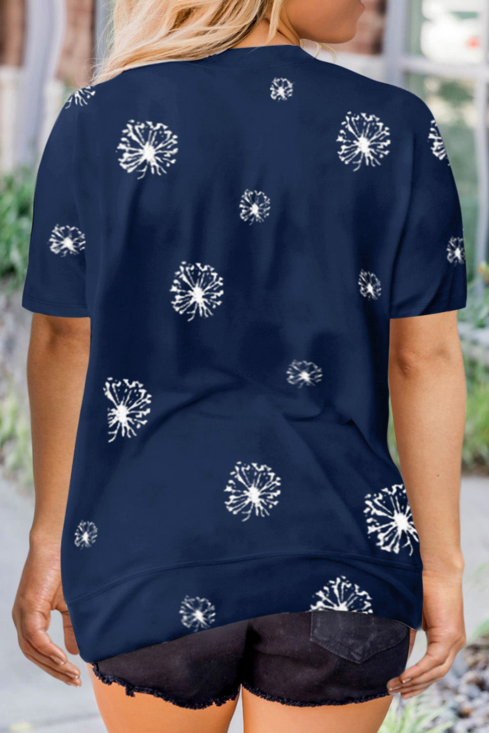 Plus Blue Dandelion Print Tee