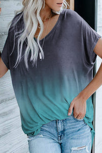 Ombre Color Block Shirt