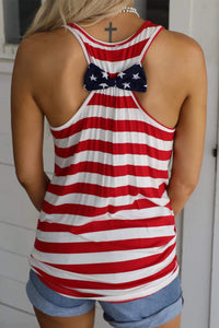 Red Pocket Patch Stars & Stripes Tank Top