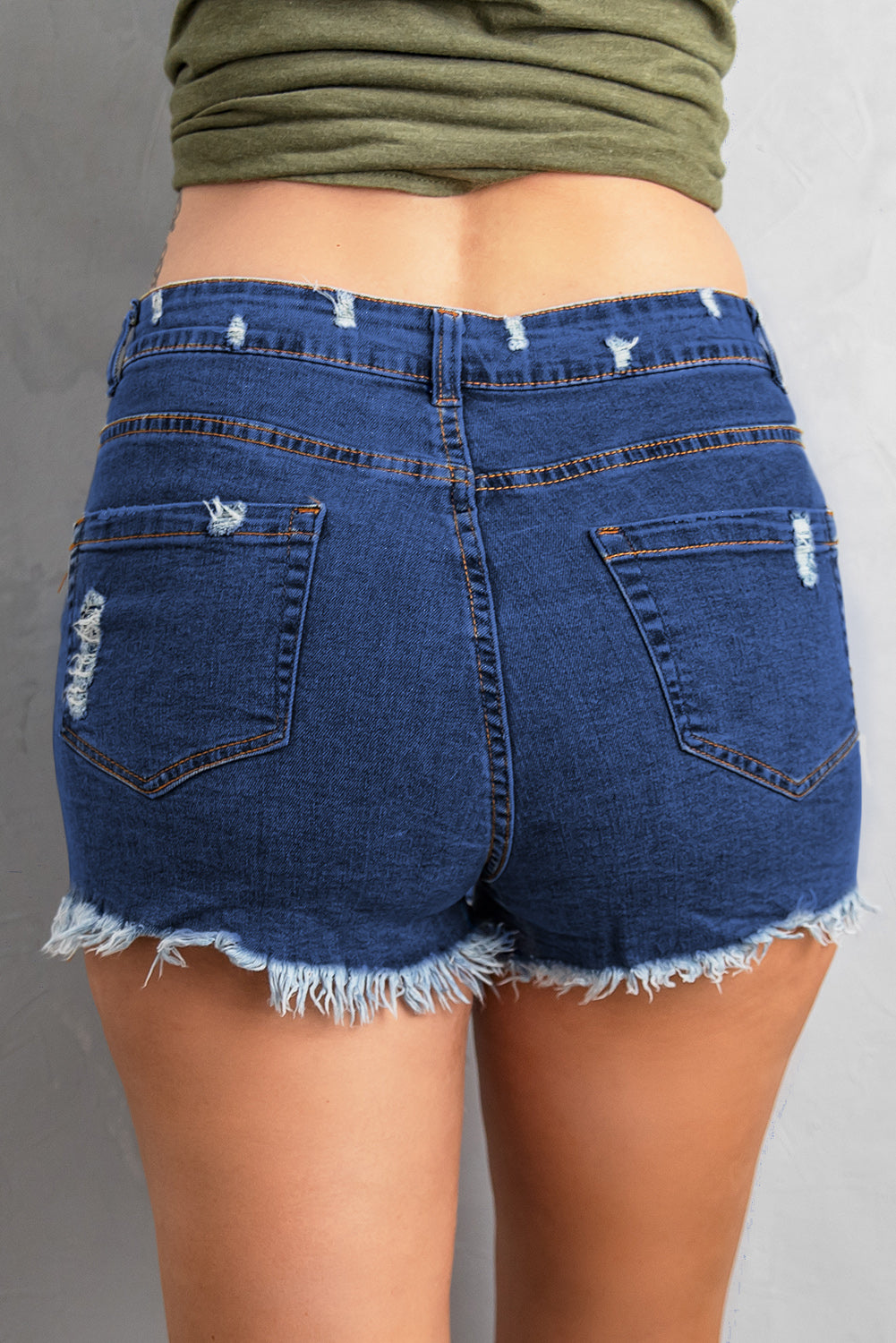 Gypsy Mid-Rise Distressed Denim Shorts